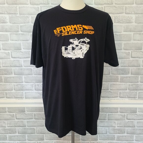 Eforms Silencer Shop Black Graphic Mens Tshirt XXL - Picture 1 of 7